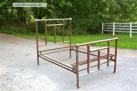 old metal spring bed base